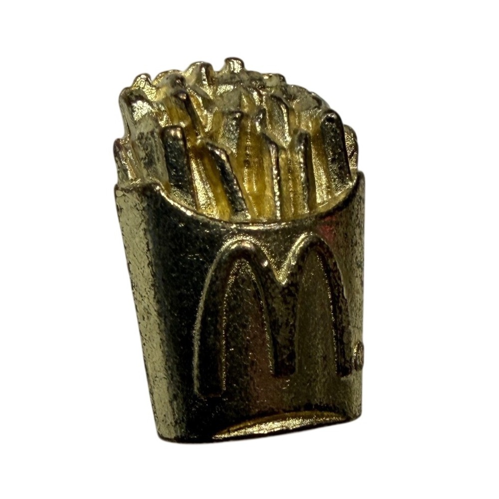 Vintage McDonalds Gold Tone French Fries Lapel Pin